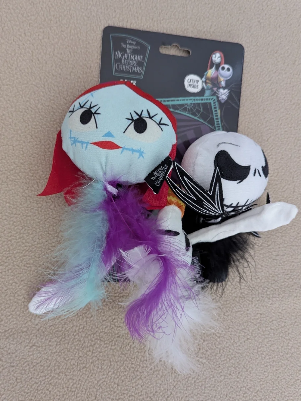 Brand New The Nightmare Before Christmas Cat Toy 3-Pack Sally & Jack & Zero